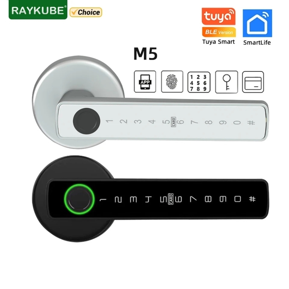 Door handle with finger print